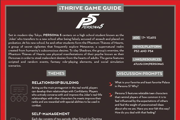 Game Guides - iThrive Games Foundation